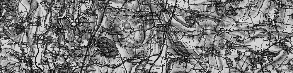 Old map of Oddingley in 1898