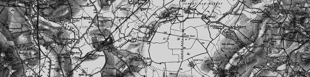 Old map of Oddington in 1896