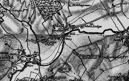 Old map of Odell in 1898