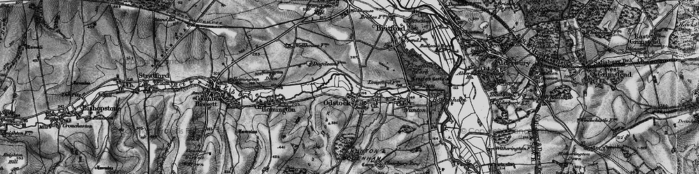Old map of Odstock in 1895