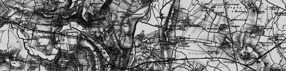 Old map of Offenham in 1898