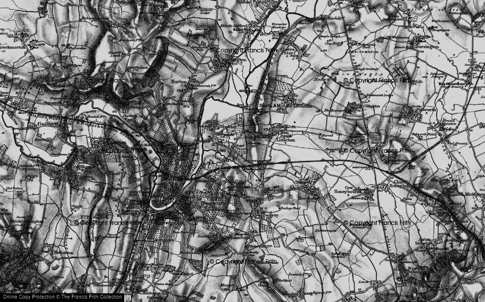 Old Map of Offenham Cross, 1898 in 1898