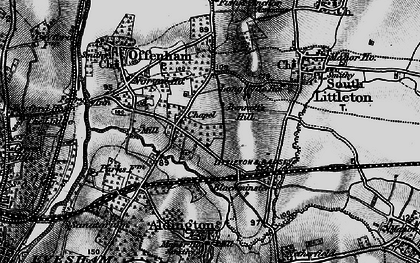 Old map of Offenham Cross in 1898