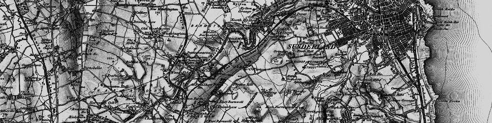 Old map of Offerton in 1898