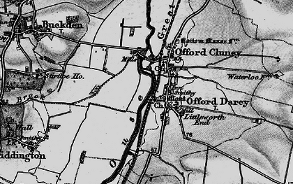 Old map of Offord D'Arcy in 1898