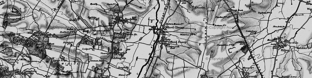 Old map of Offord D'Arcy in 1898