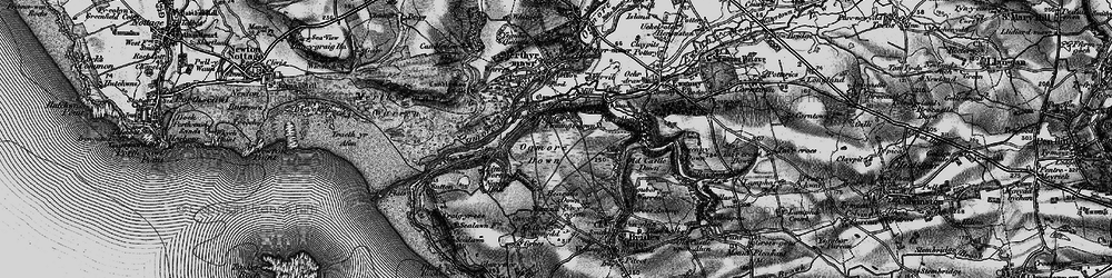 Old map of Beacons Down in 1897