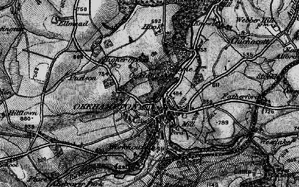 Old map of Okehampton in 1898