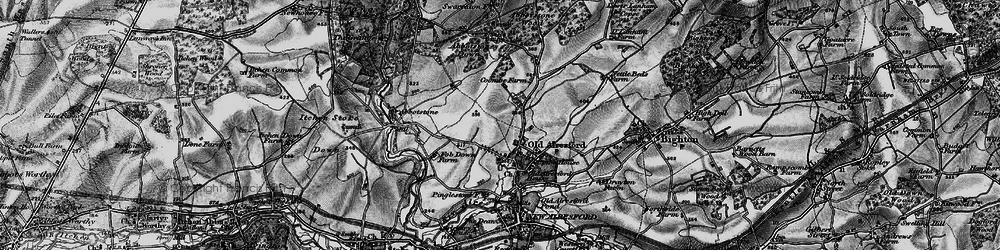 Old map of Abbotstone Woods in 1895