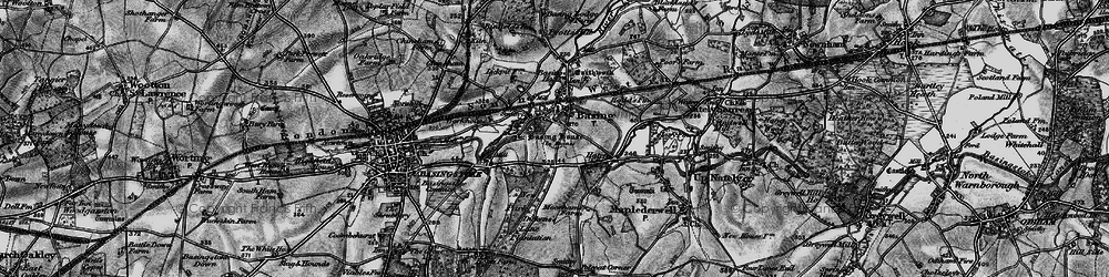 Old map of Old Basing in 1895