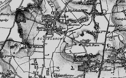 Old map of Old Bolingbroke in 1899