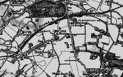 Old map of Old Boston in 1896