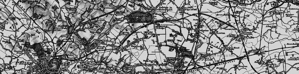 Old map of Old Boston in 1896