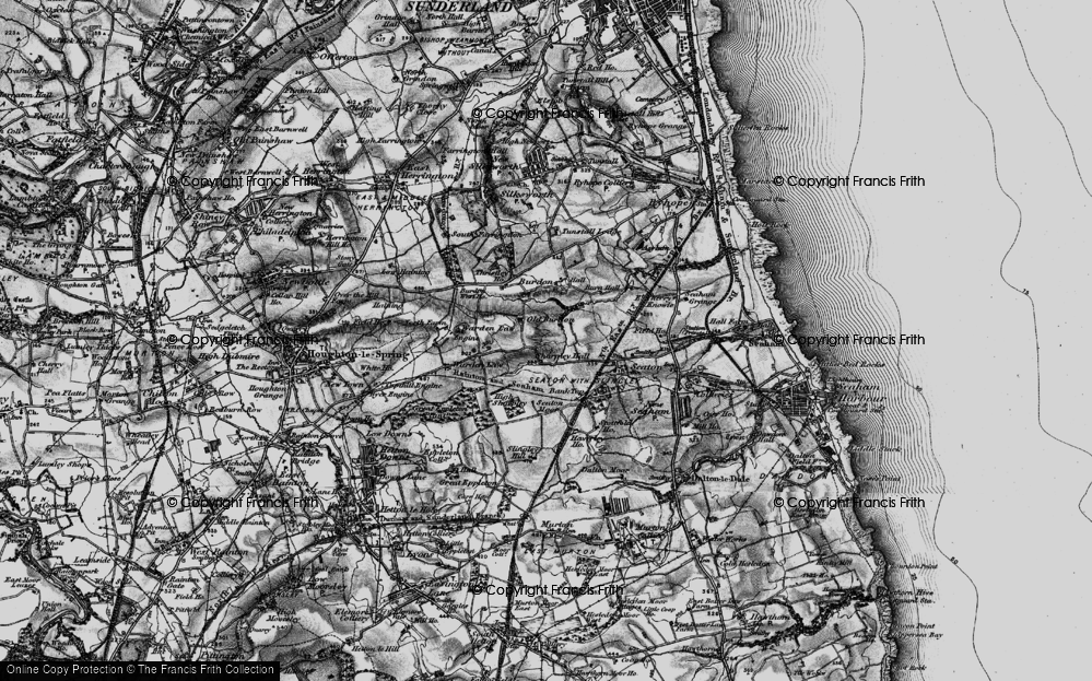 Old Map of Old Burdon, 1898 in 1898