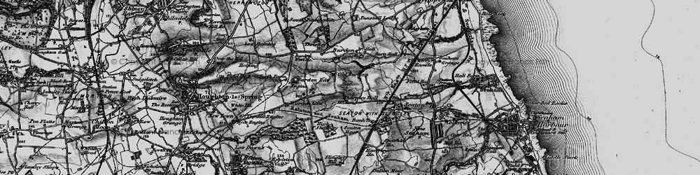 Old map of Old Burdon in 1898