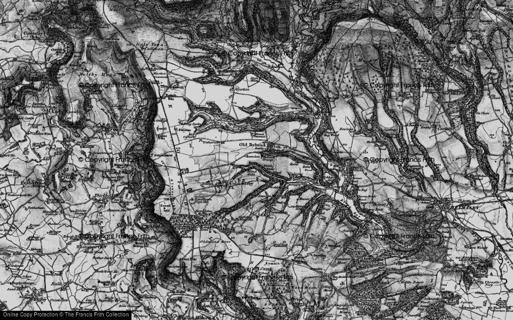 Old Map of Old Byland, 1898 in 1898