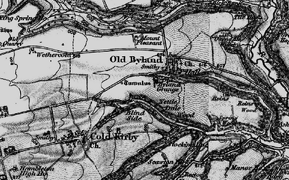 Old map of Blind Side in 1898