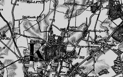 Old map of Old Catton in 1898