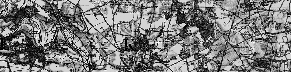 Old map of Old Catton in 1898
