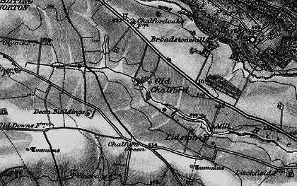 Old map of Broadstone Village in 1896