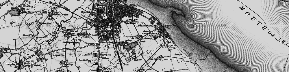 Old map of Old Clee in 1895