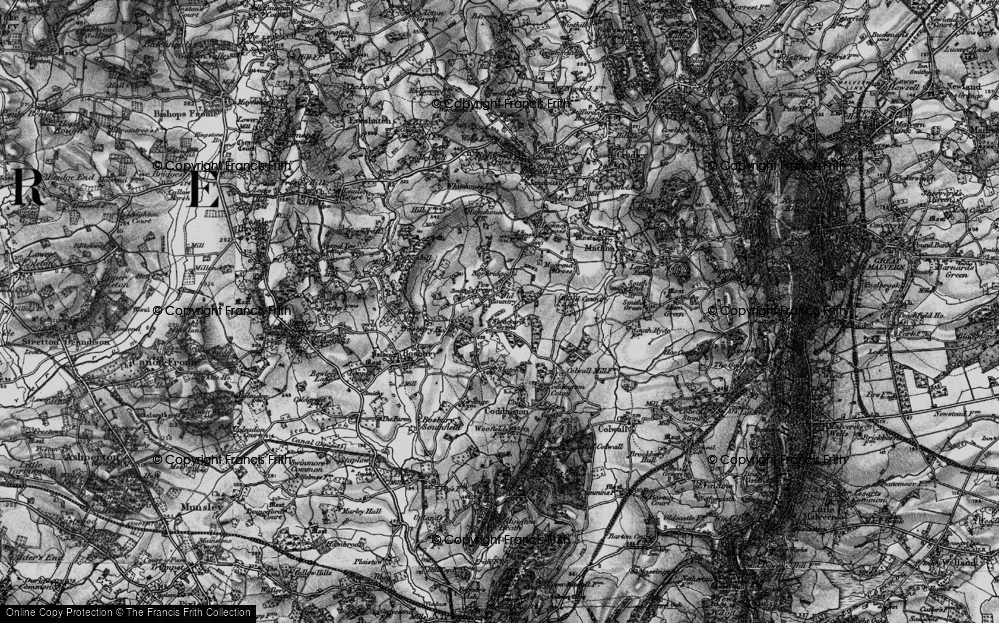 Old Map of Old Country, 1898 in 1898