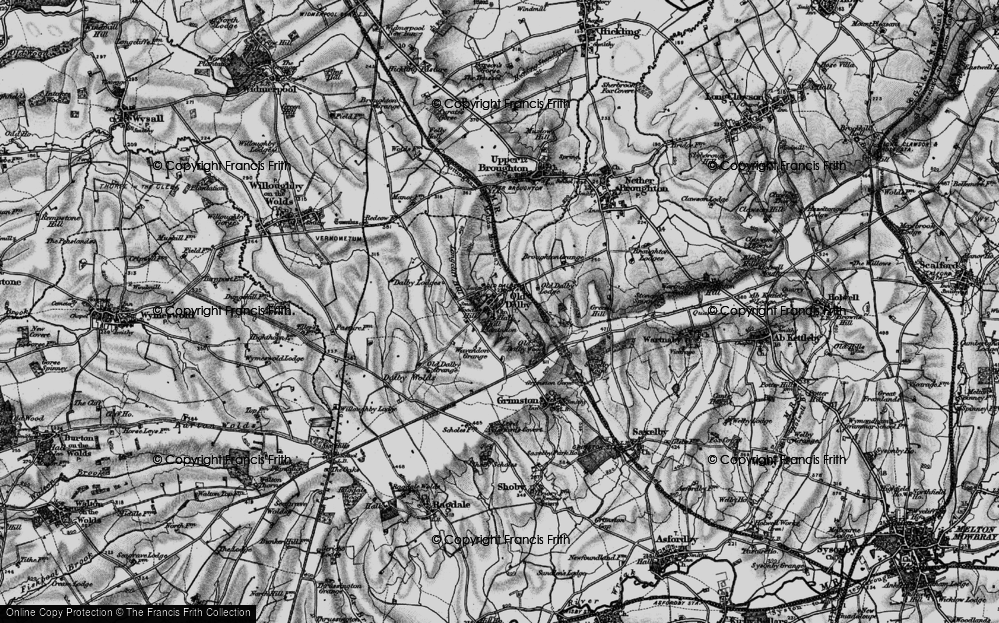 Old Map of Old Dalby, 1899 in 1899