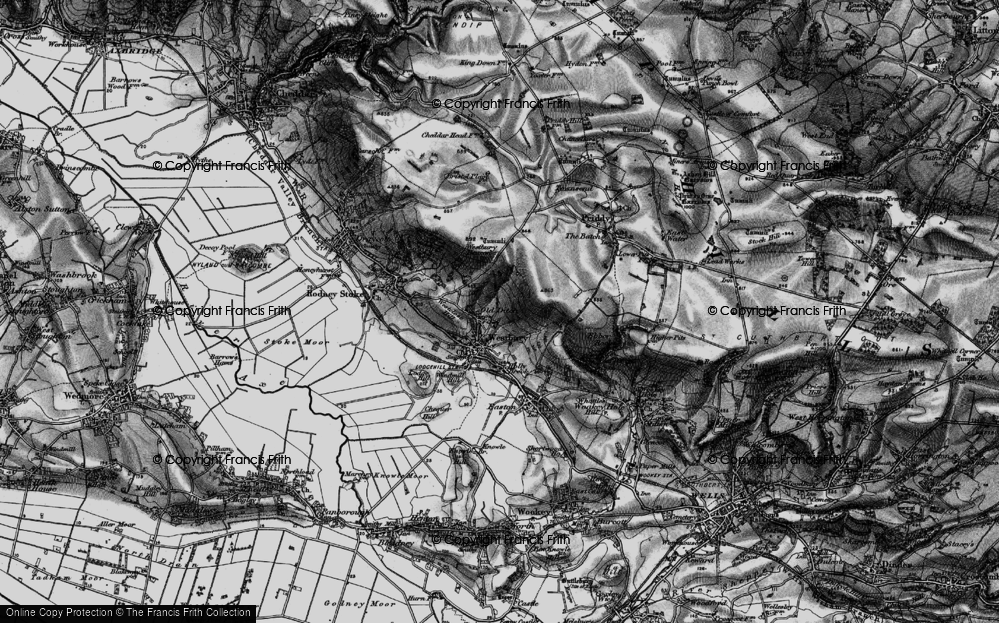 Old Map of Historic Map covering Westbury Beacon in 1898