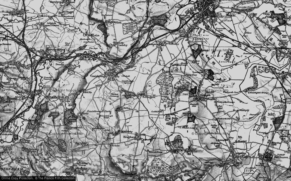 Old Map of Old Edlington, 1895 in 1895