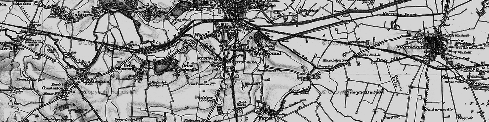 Old map of Old Fletton in 1898