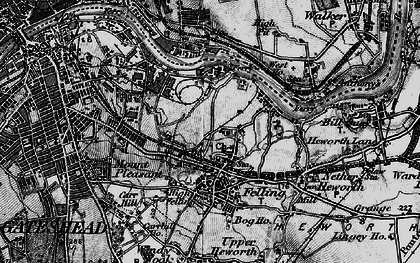 Old map of Old Fold in 1898