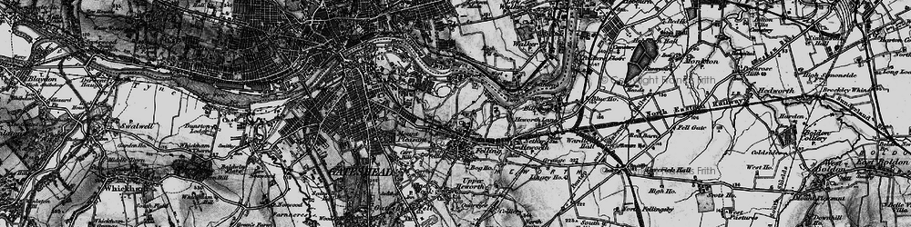 Old map of Old Fold in 1898