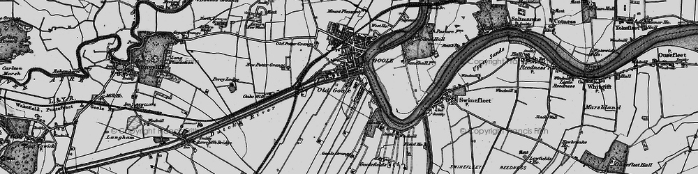 Old map of Goole Fields in 1895