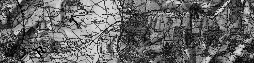 Old map of Old Hatfield in 1896
