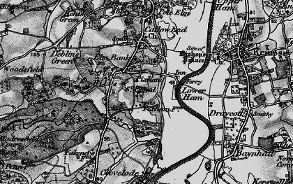 Old map of Old Hills in 1898