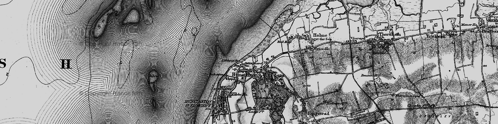 Old map of Old Hunstanton in 1898