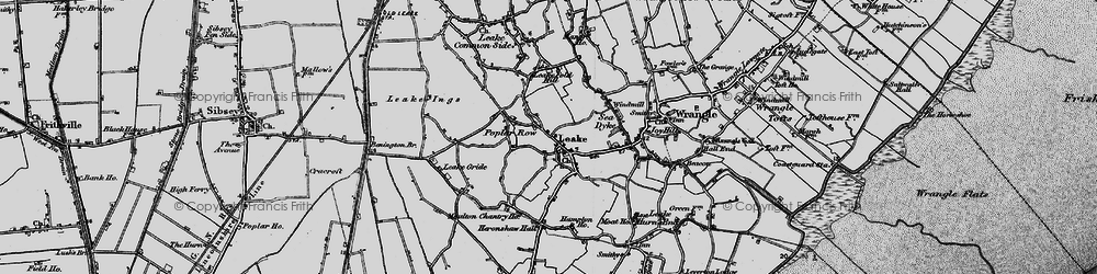 Old map of Leverton Ings in 1898