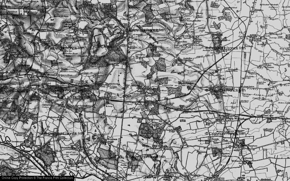 Historic Ordnance Survey Map Of Old Micklefield, 1896