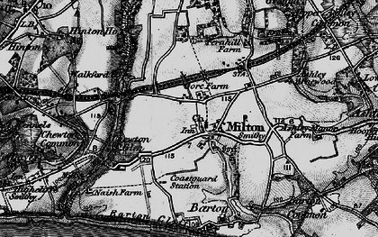 Old map of Old Milton in 1895
