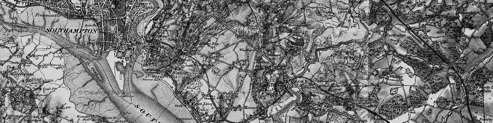 Old map of Old Netley in 1895