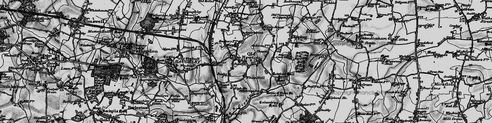 Old map of Old Newton in 1898