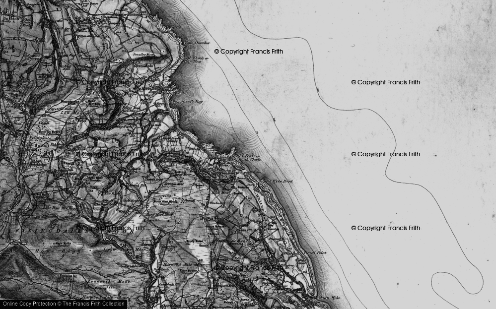 Old Map of Historic Map covering Stoupe Brow in 1897