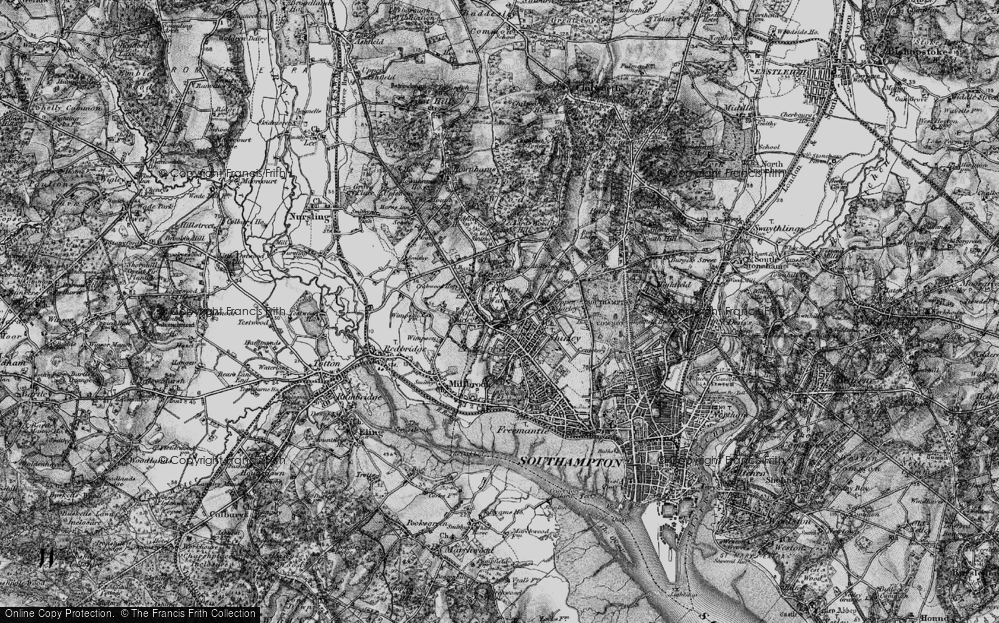 Old Map of Old Shirley, 1895 in 1895