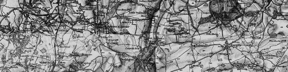 Old map of Old Sodbury in 1898