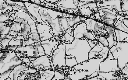 Old map of Bishopton Beck in 1898