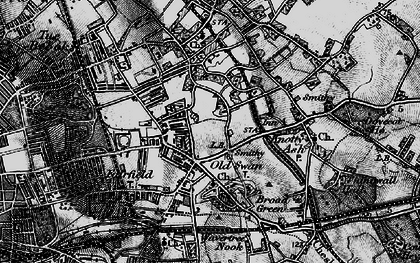 Old map of Old Swan in 1896