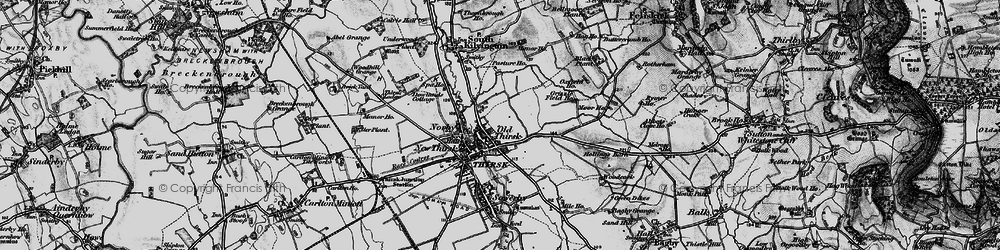 Old map of Old Thirsk in 1898