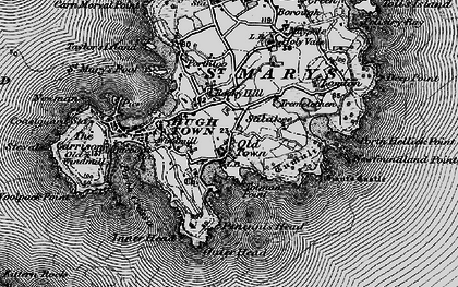 Old map of Tolman Point in 1896