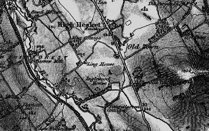 Old map of Blaze Fell in 1897
