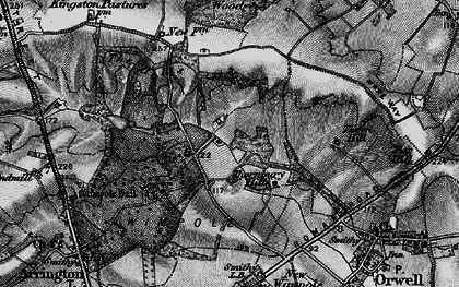 Old map of Old Wimpole in 1896